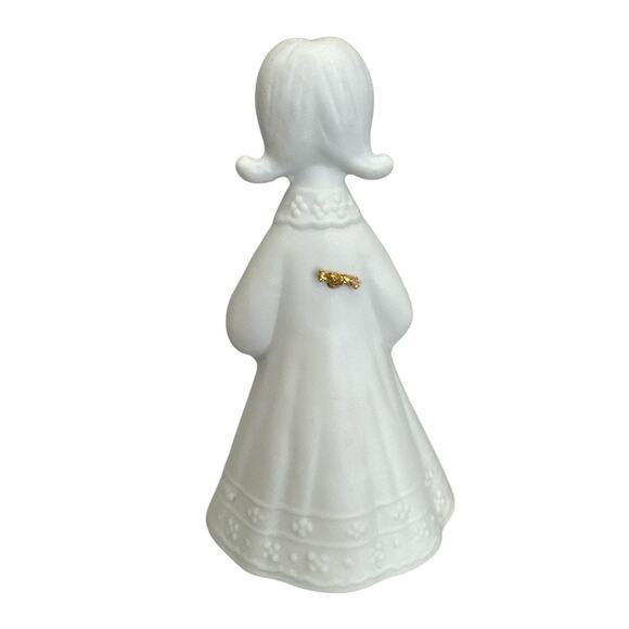 Bisque Porcelain AES Japan Delicate Choir Girl Bell 5” - Picture 4 of 10